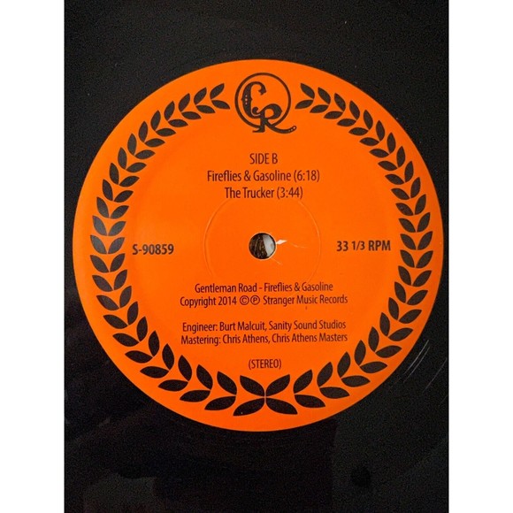 Gentleman Road Fireflies & Gasoline LP 2014 Stranger Music Records S-90858 EX - Picture 7 of 7